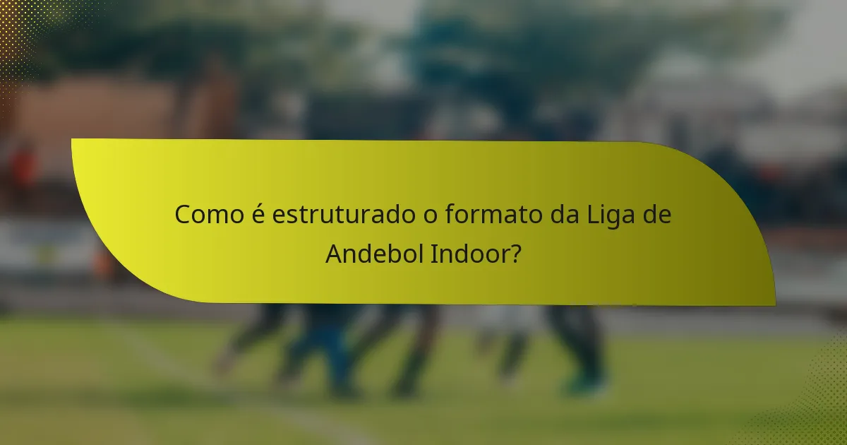 Como é estruturado o formato da Liga de Andebol Indoor?