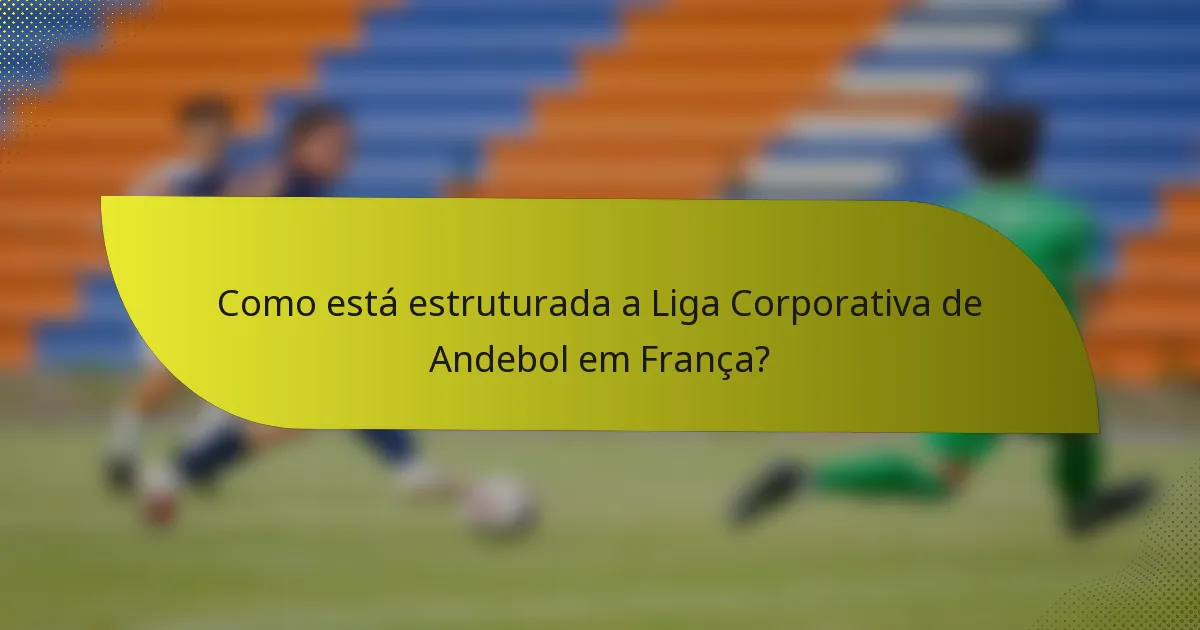 Como está estruturada a Liga Corporativa de Andebol em França?