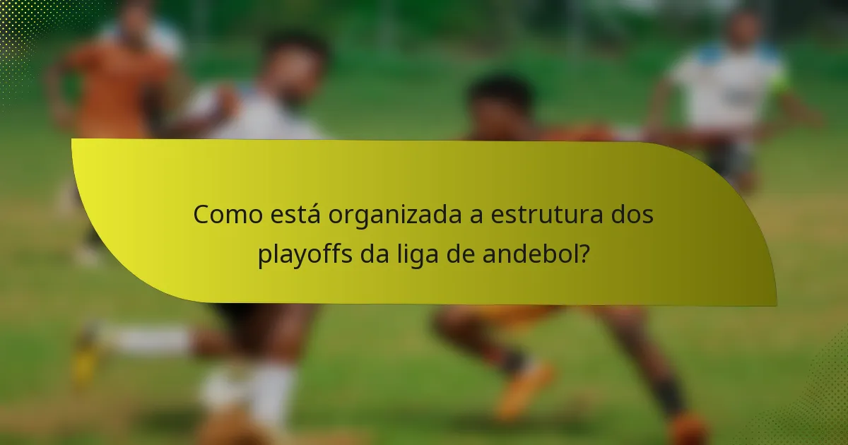 Como está organizada a estrutura dos playoffs da liga de andebol?